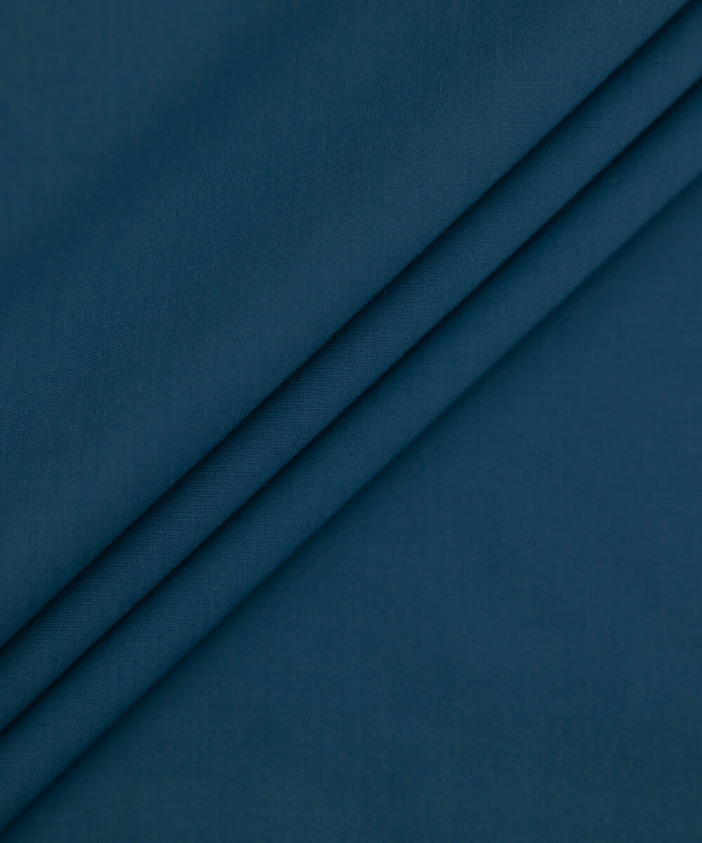Men Unstitched Wash & Wear Blue Full Suit Fabric