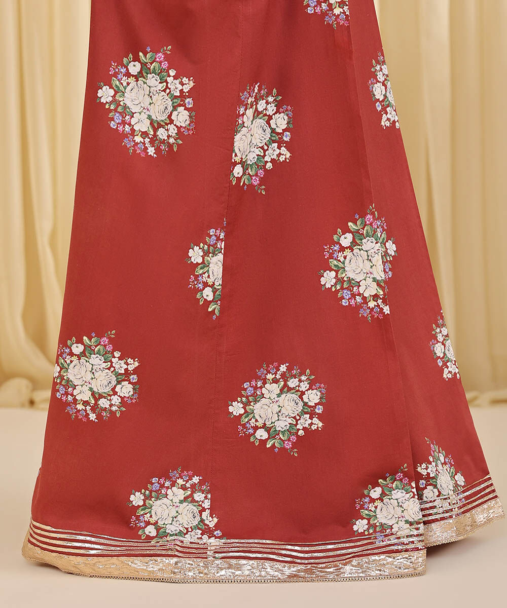 Women's Pret Cambric Red Sharara