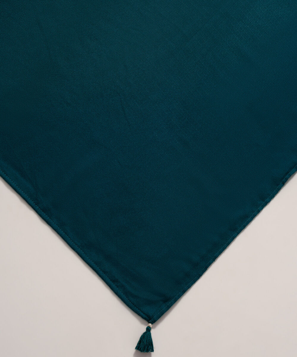 Women's RTW Poly Viscose Solid Teal Shawl
