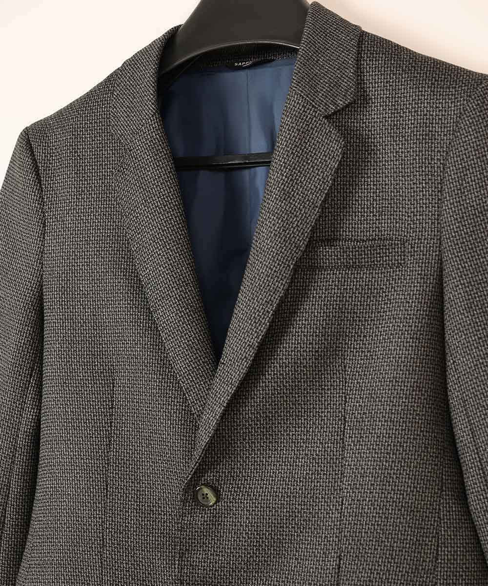 Men's Stitched Grey Tropical Fabric Coat