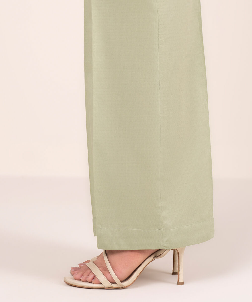 Women's RTW Dobby Solid Green Culottes