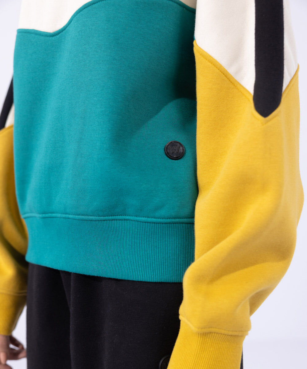 Woman - Multi Fleece Color Blocked Sweatshirt