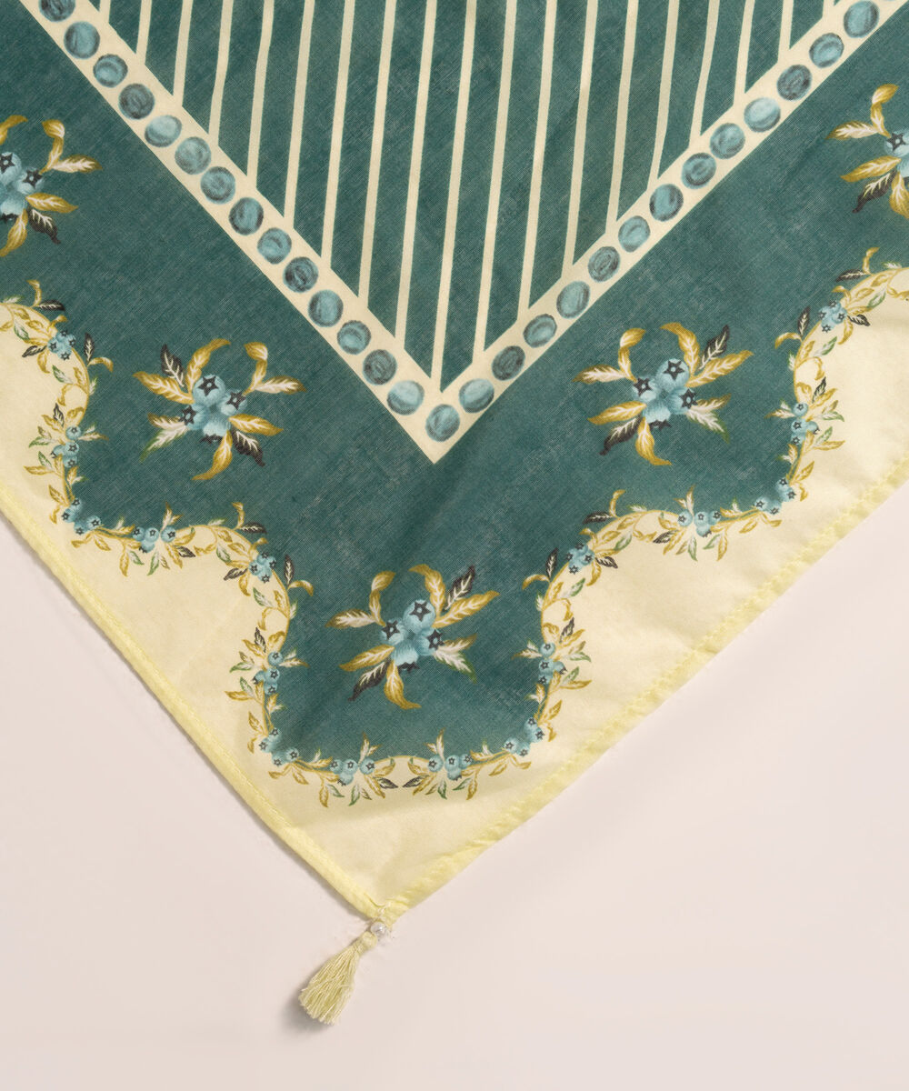 Lawn Printed Teal Dupatta