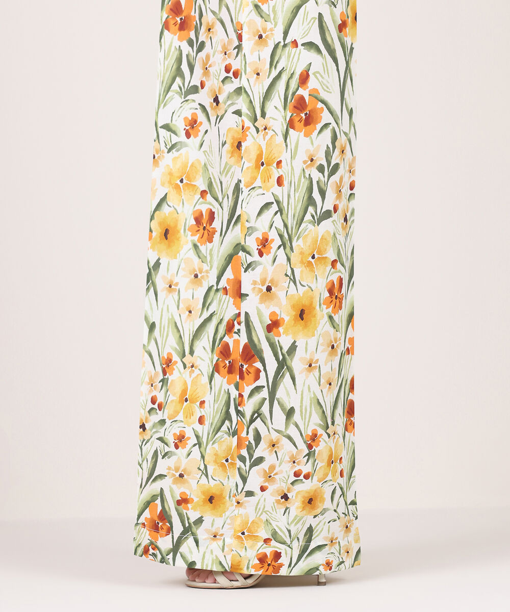 Women's RTW Lycra Multi Printed Flared Pants