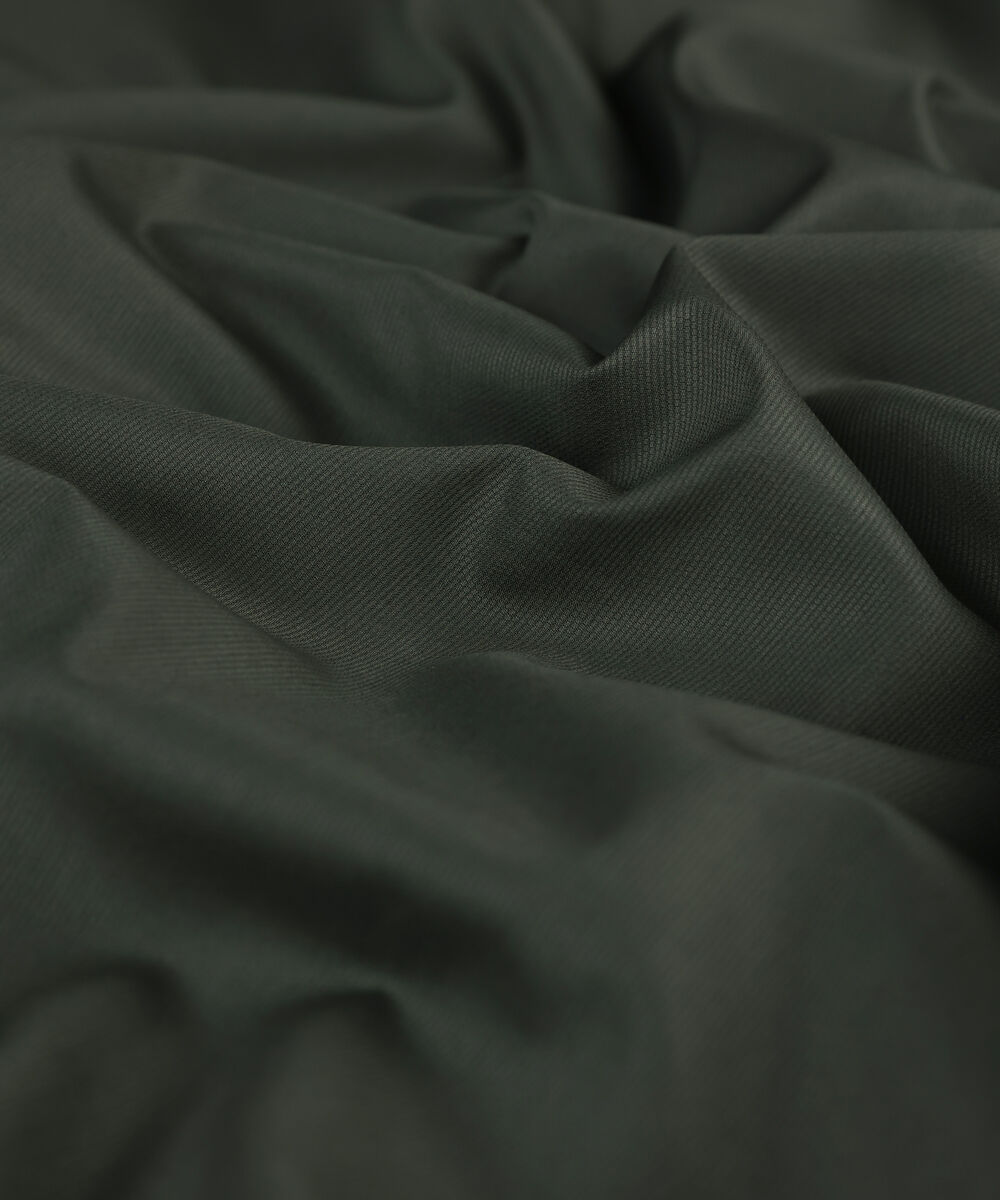 Men Unstitched Cotton Green Full Suit Fabric
