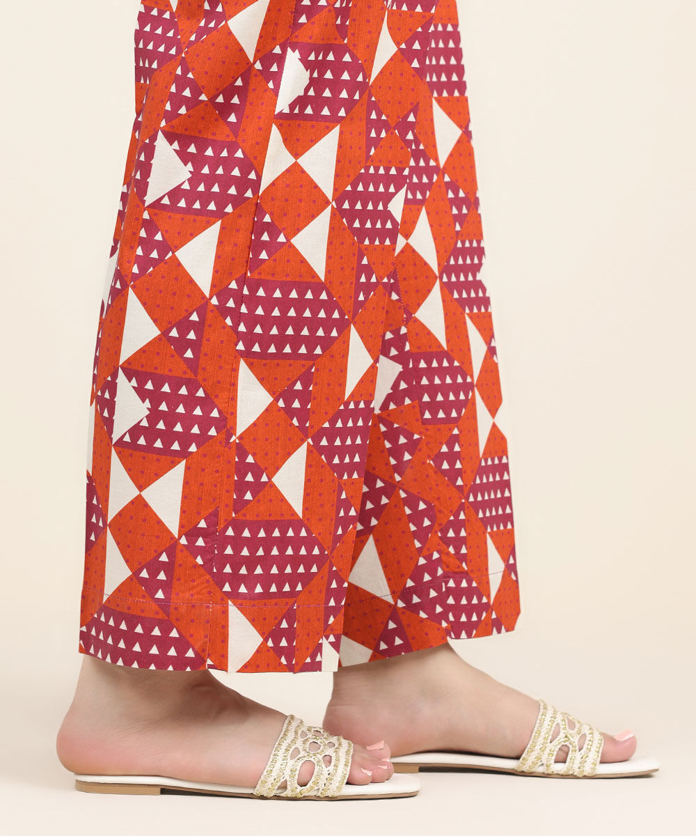 Women's RTW Cambric Multi Printed Straight Pants