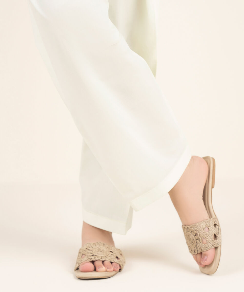 Women's RTW Cambric Solid Mint Green Shalwar