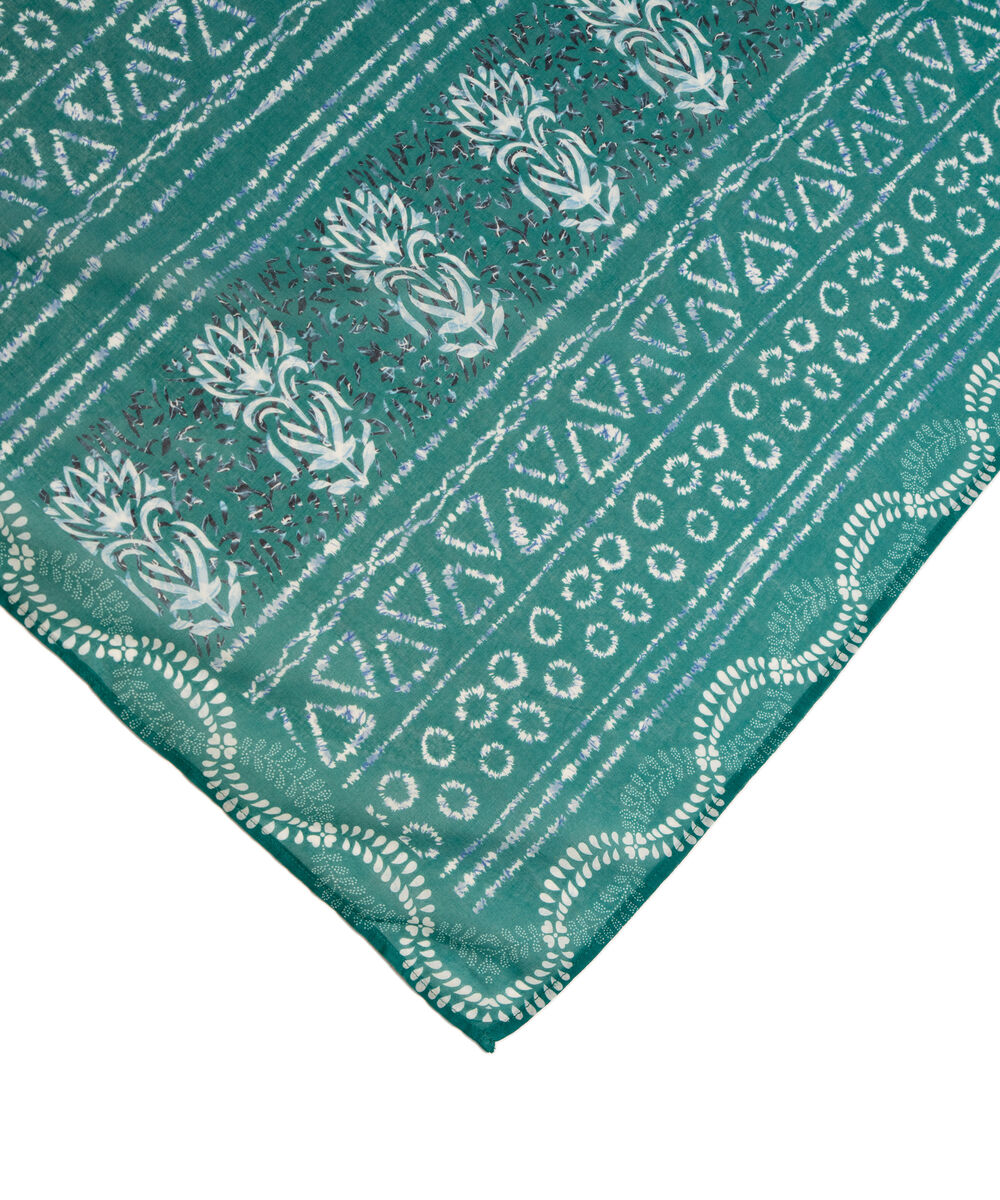 Lawn Printed White Dupatta