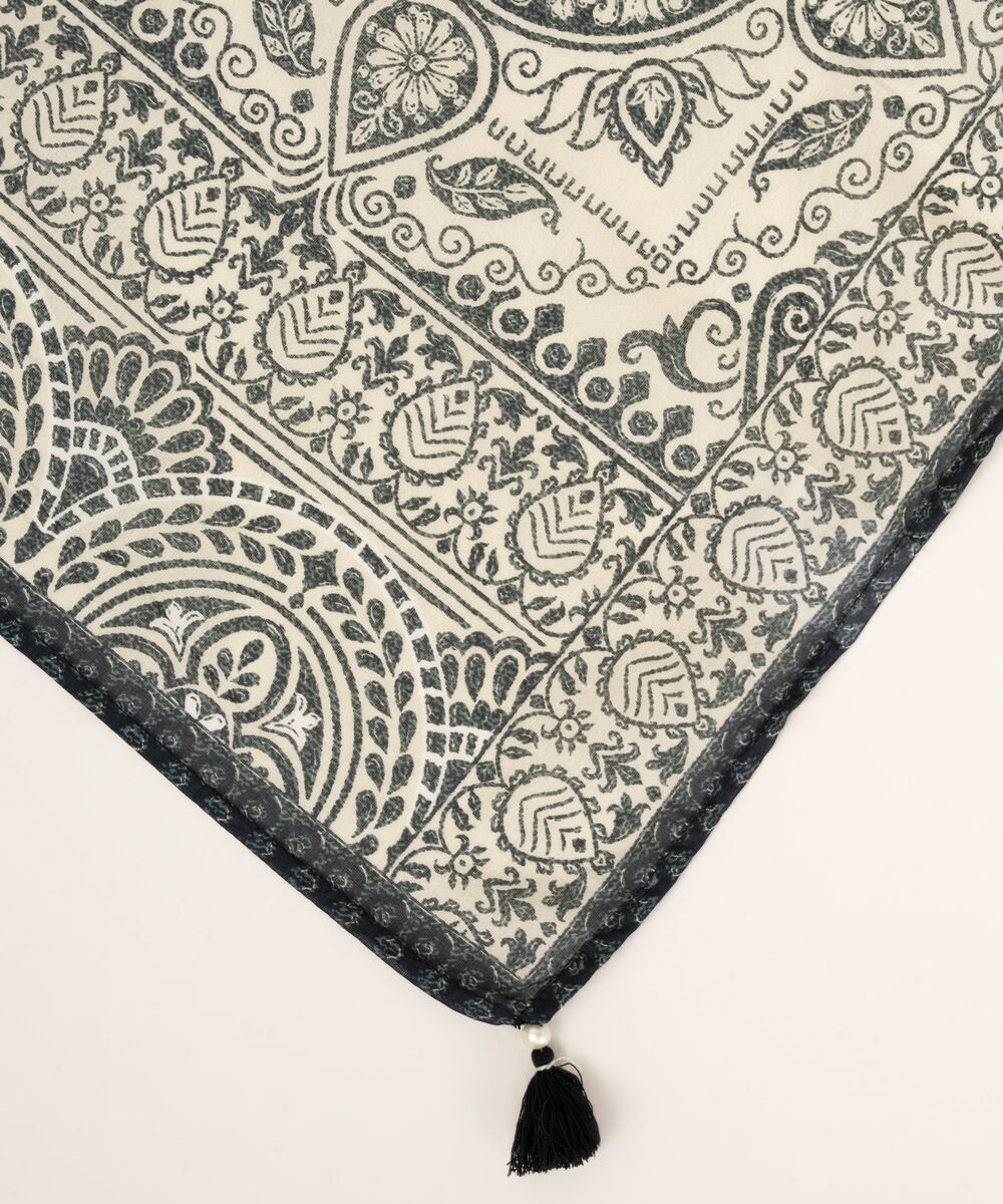 Lawn Black Printed Dupatta