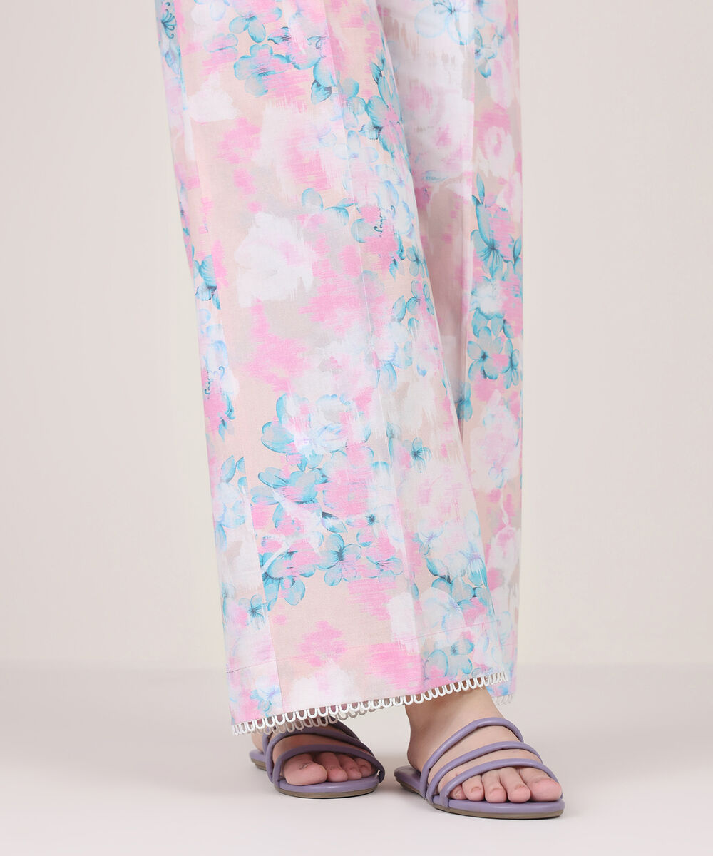 Women's RTW Cambric Pink Printed Culottes
