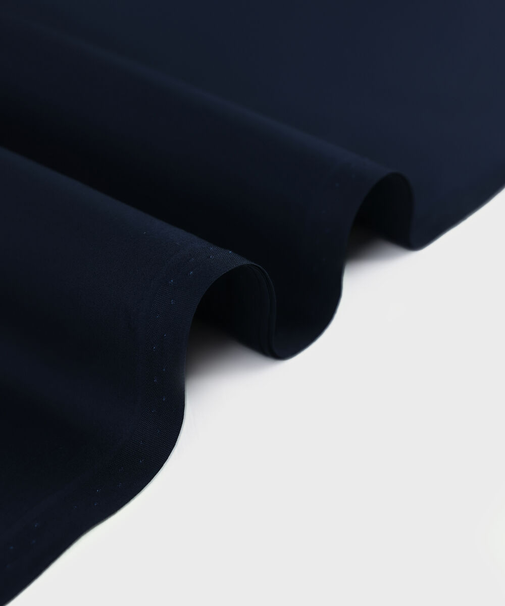 Men Unstitched Cotton Blue Full Suit Fabric