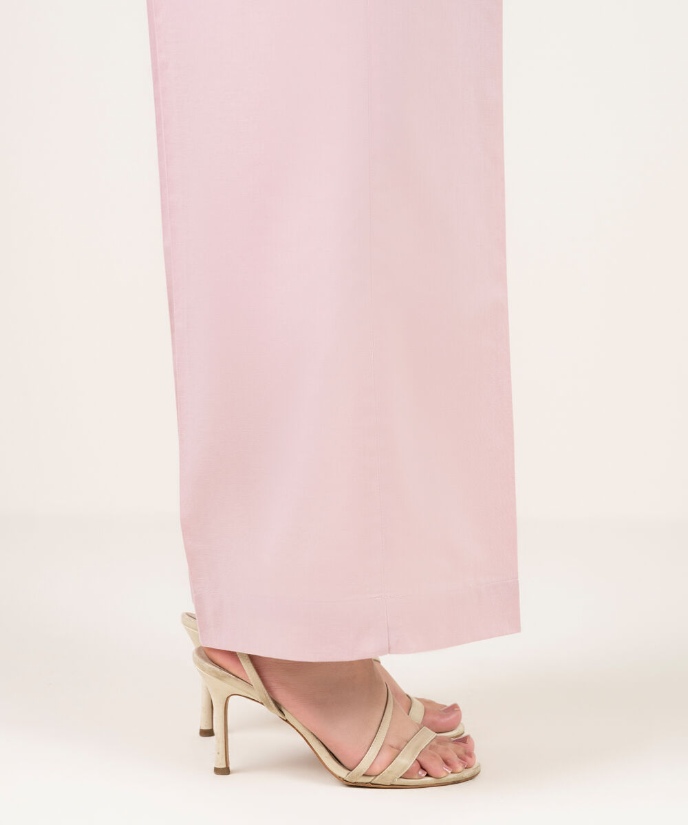 Women's RTW Cambric Solid Pink Culottes