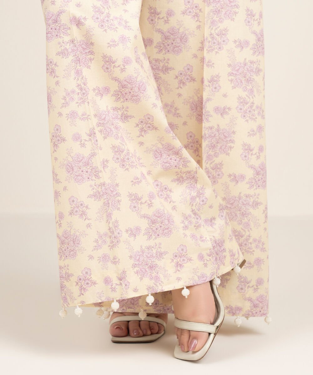 Women's RTW Cambric Printed Multi Flared Pants