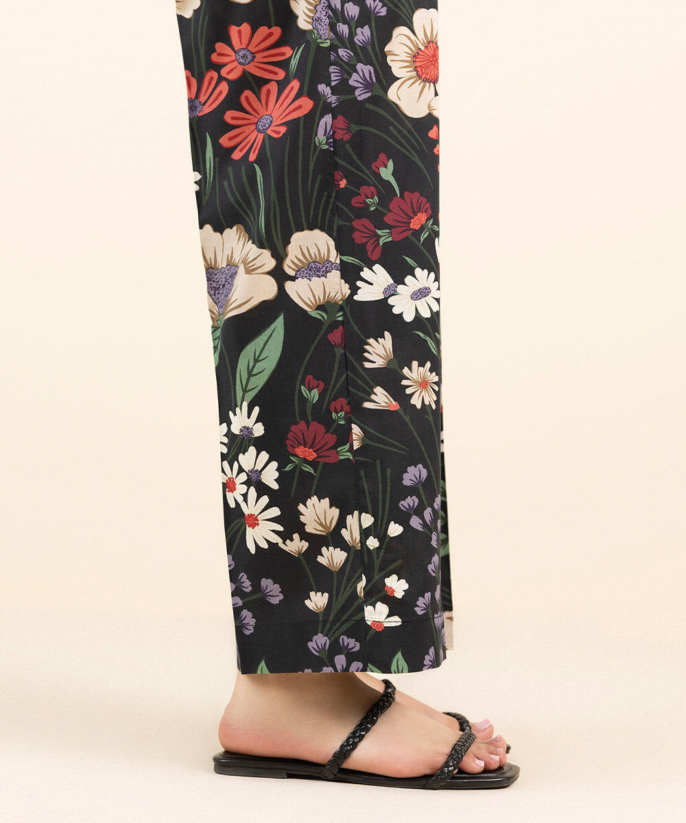 Woman - Multi Printed Cambric Straight Pants