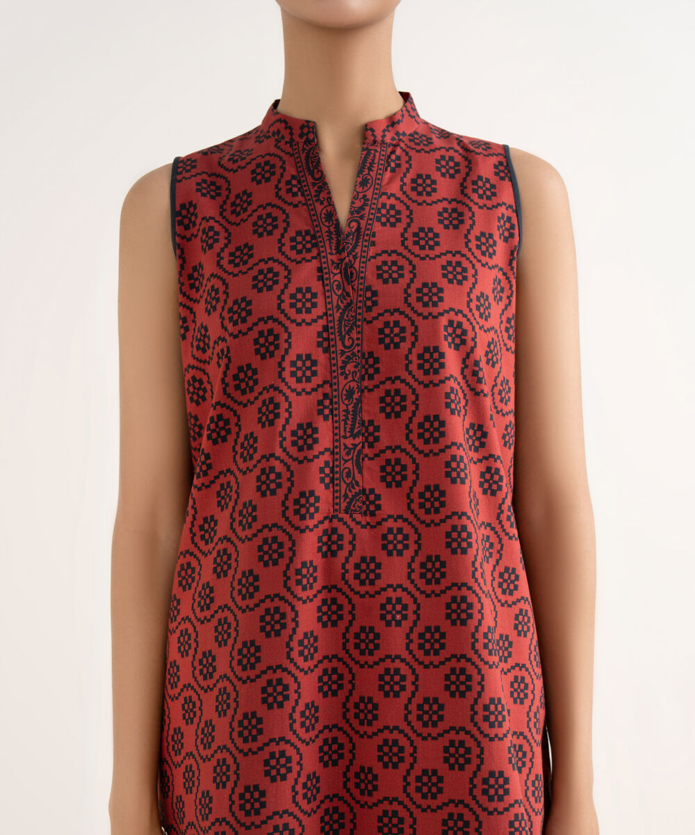 Women's Unstitched Cotton Printed Multi Two Piece Suit