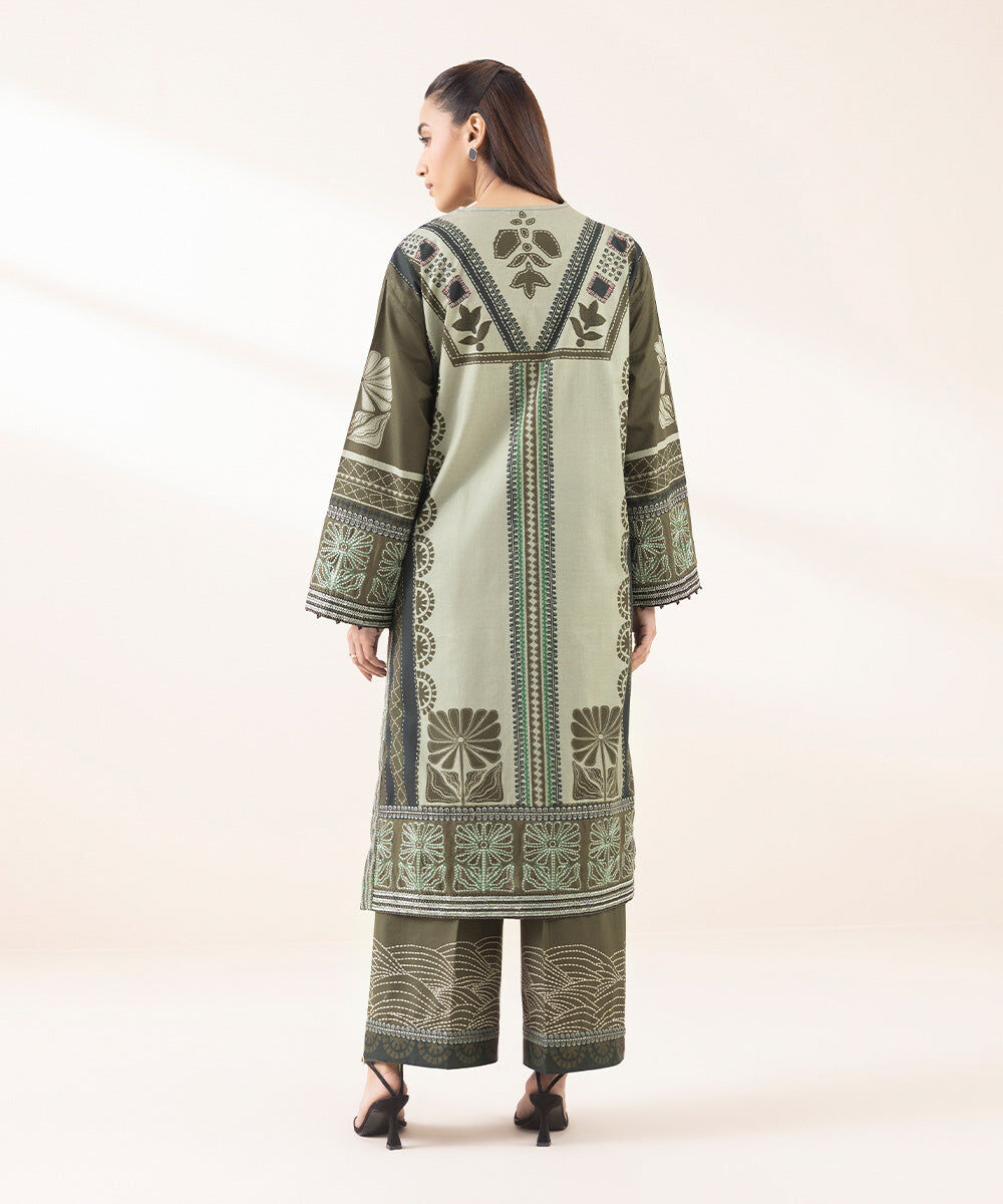 Woman - Grey Embroidered Cambric Shirt
