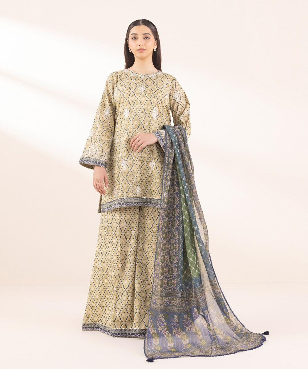 Woman - Multi Embroidered Zari Lawn Shirt
