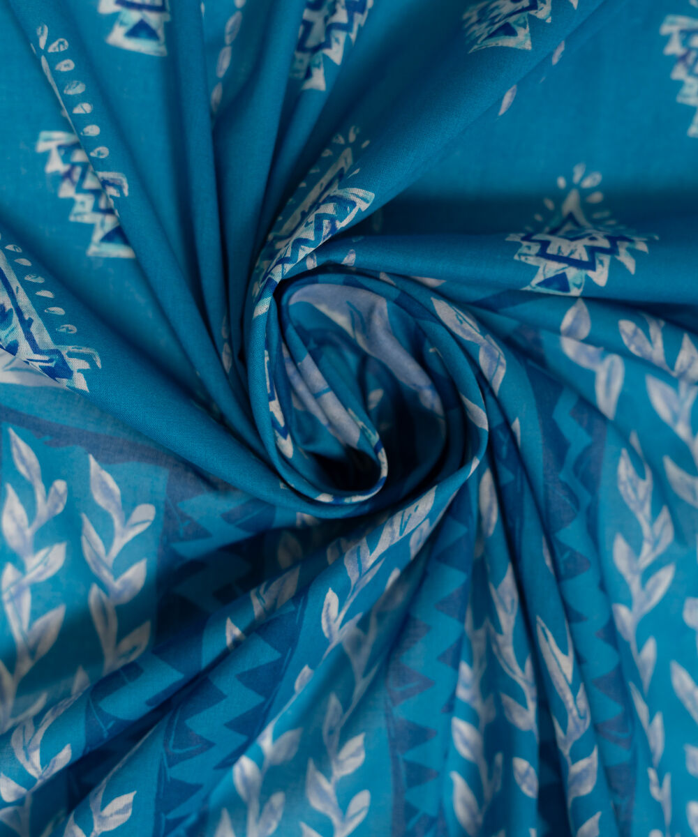 Lawn Printed Blue Dupatta