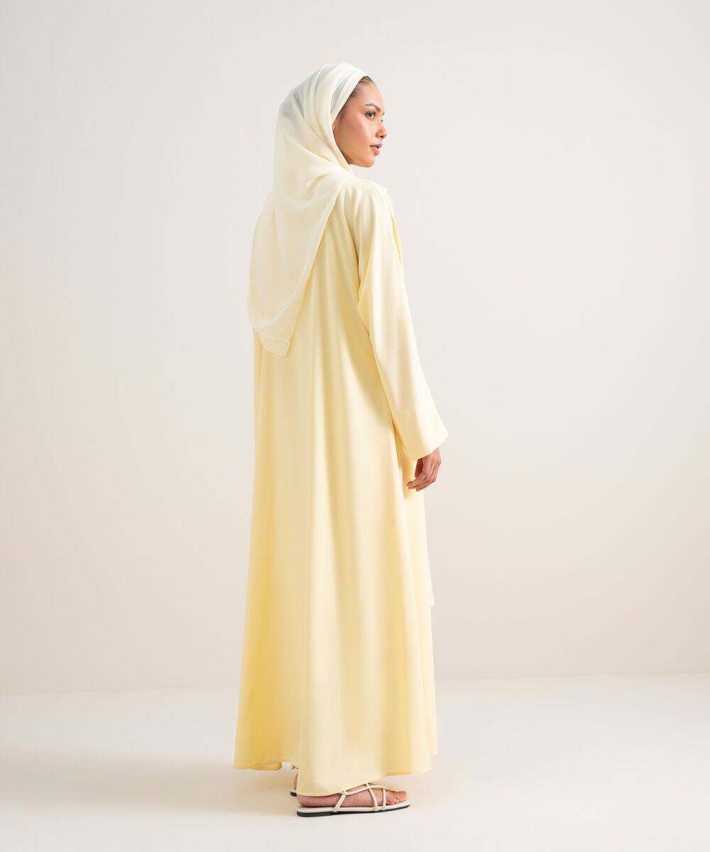 Women's Green Button Through Kimono Abbaya