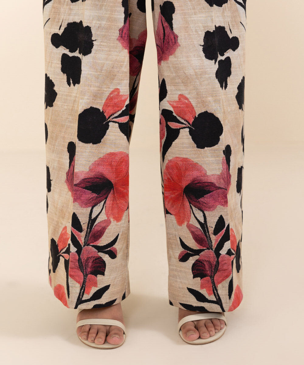 Women's Pret Khaddar Orange Printed 2 Piece Suit