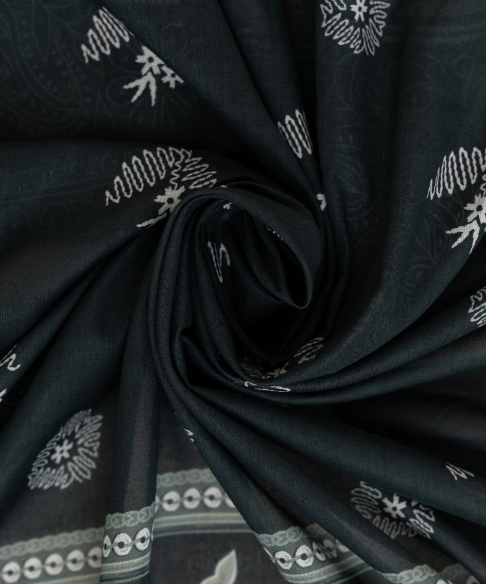 Lawn Black Printed Dupatta