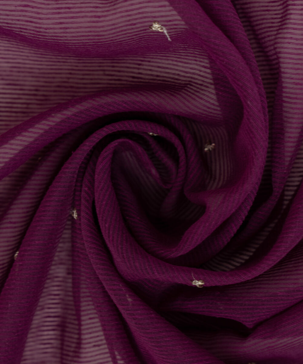 Blended Textured Karandi Embroidered Purple Dupatta