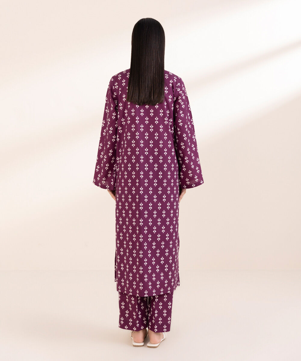 Women's Pret Lawn Purple Printed A-Line Shirt