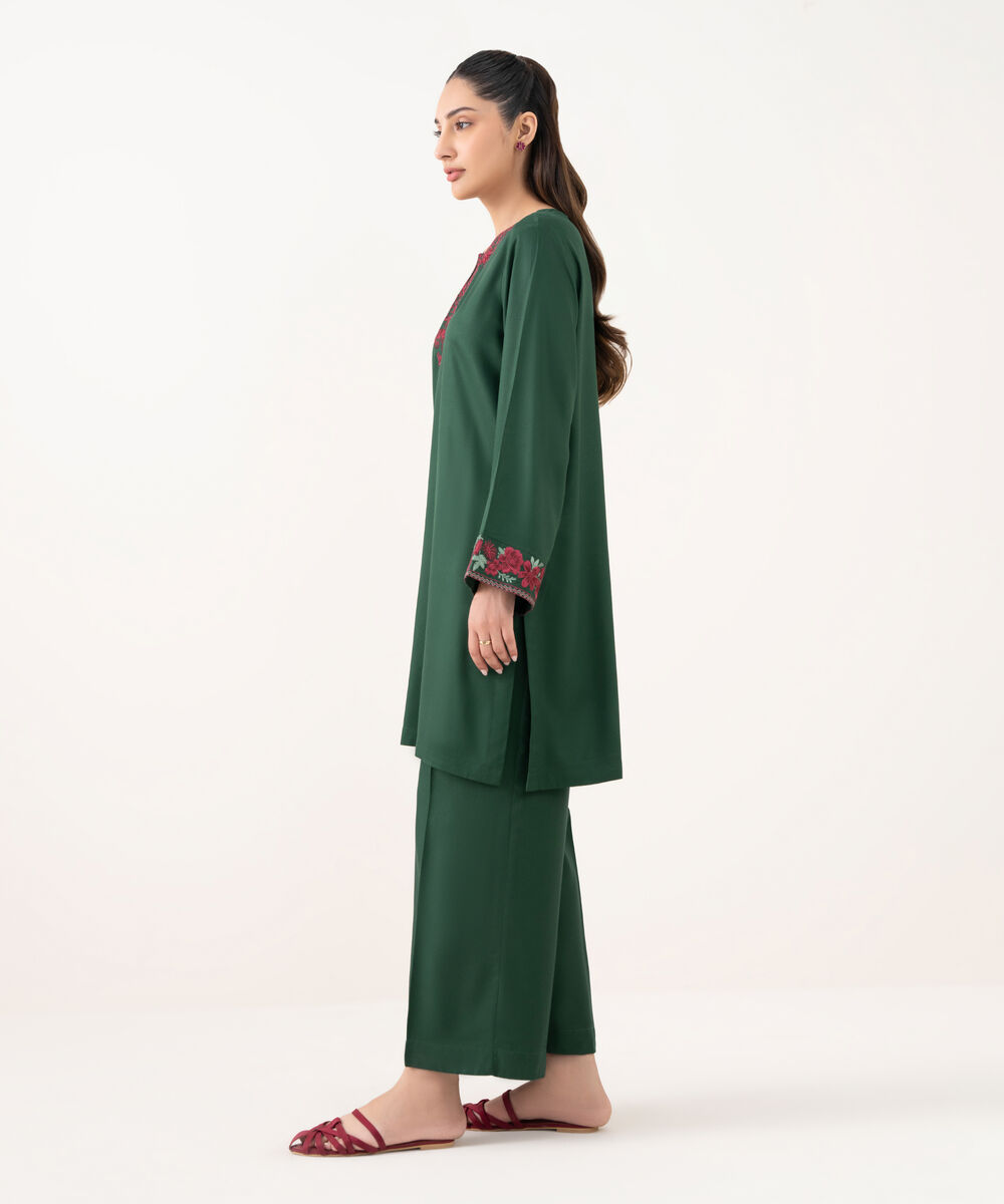 Women's RTW Cambric Green Dyed Boxy Shirt