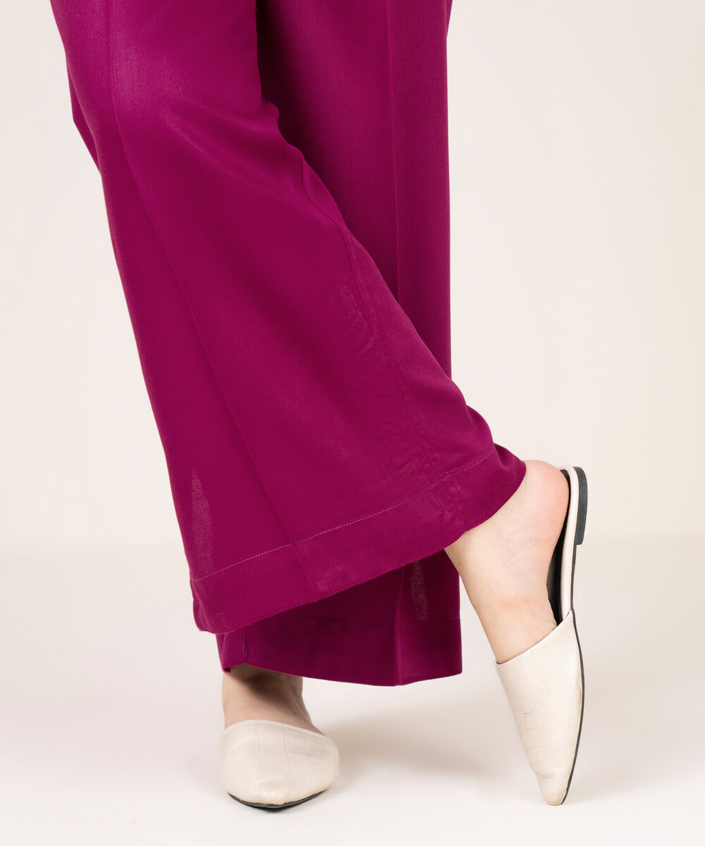 Women's RTW Bedford Solid Pink Culottes