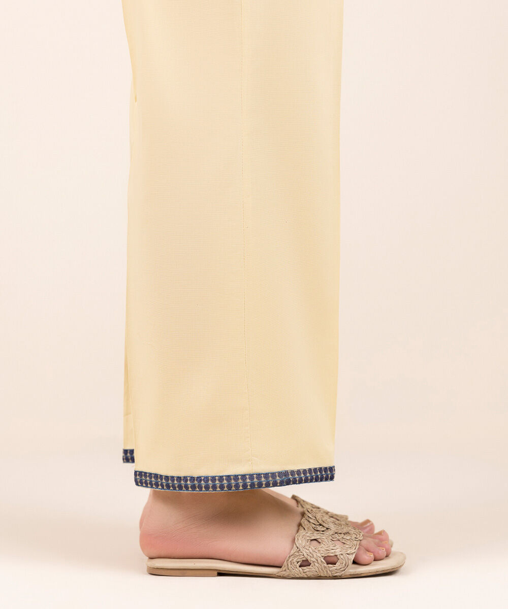 Women's Pret Cambric Beige Solid Culottes