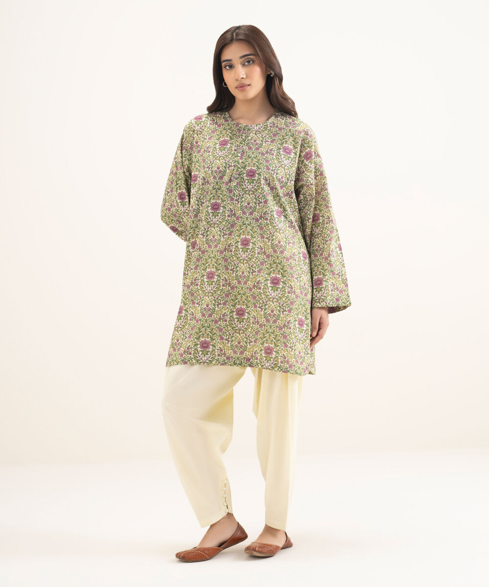Women's RTW Cotton Viscose Printed Multi Straight Shirt