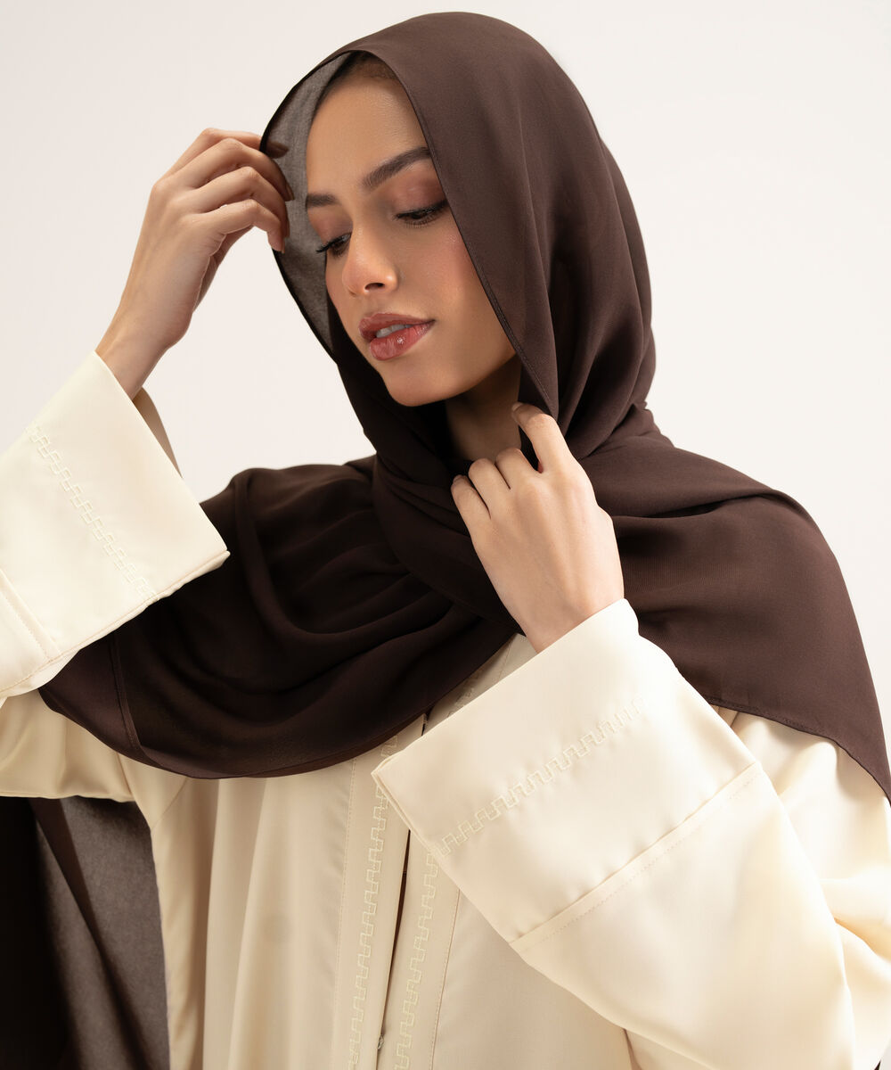 Women's Dark Brown Basic Hijab