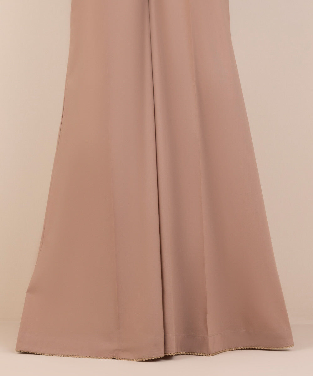 Woman - Pink Solid Cambric Sharara