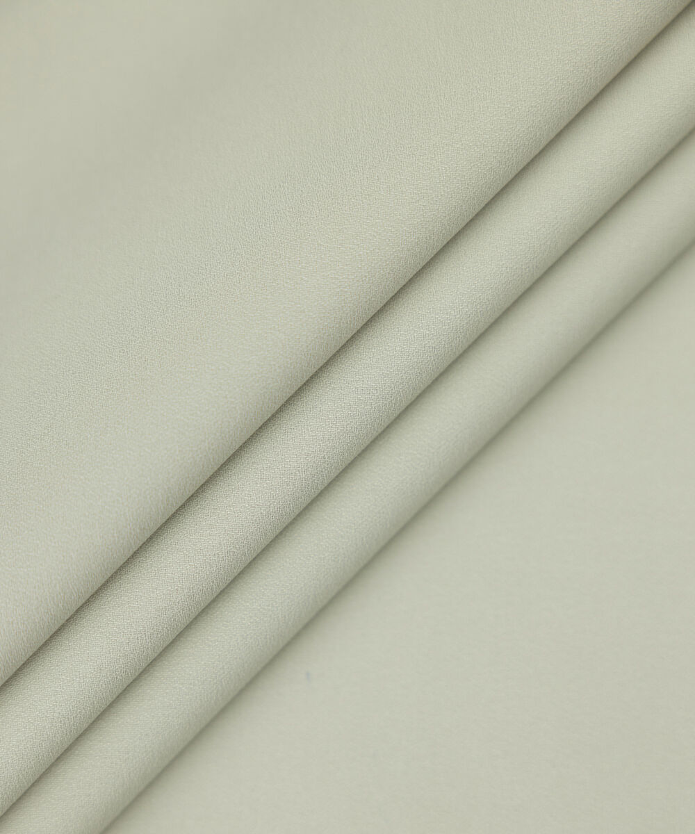 Men's Unstitched light cream premium cotton crepe Suit