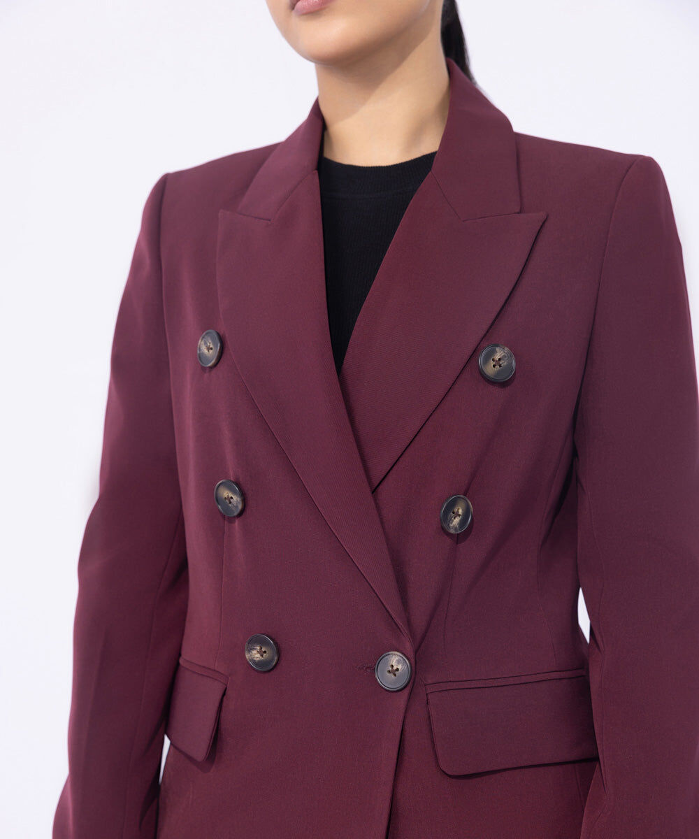 Woman - Red Tailored Double Breasted Blazer