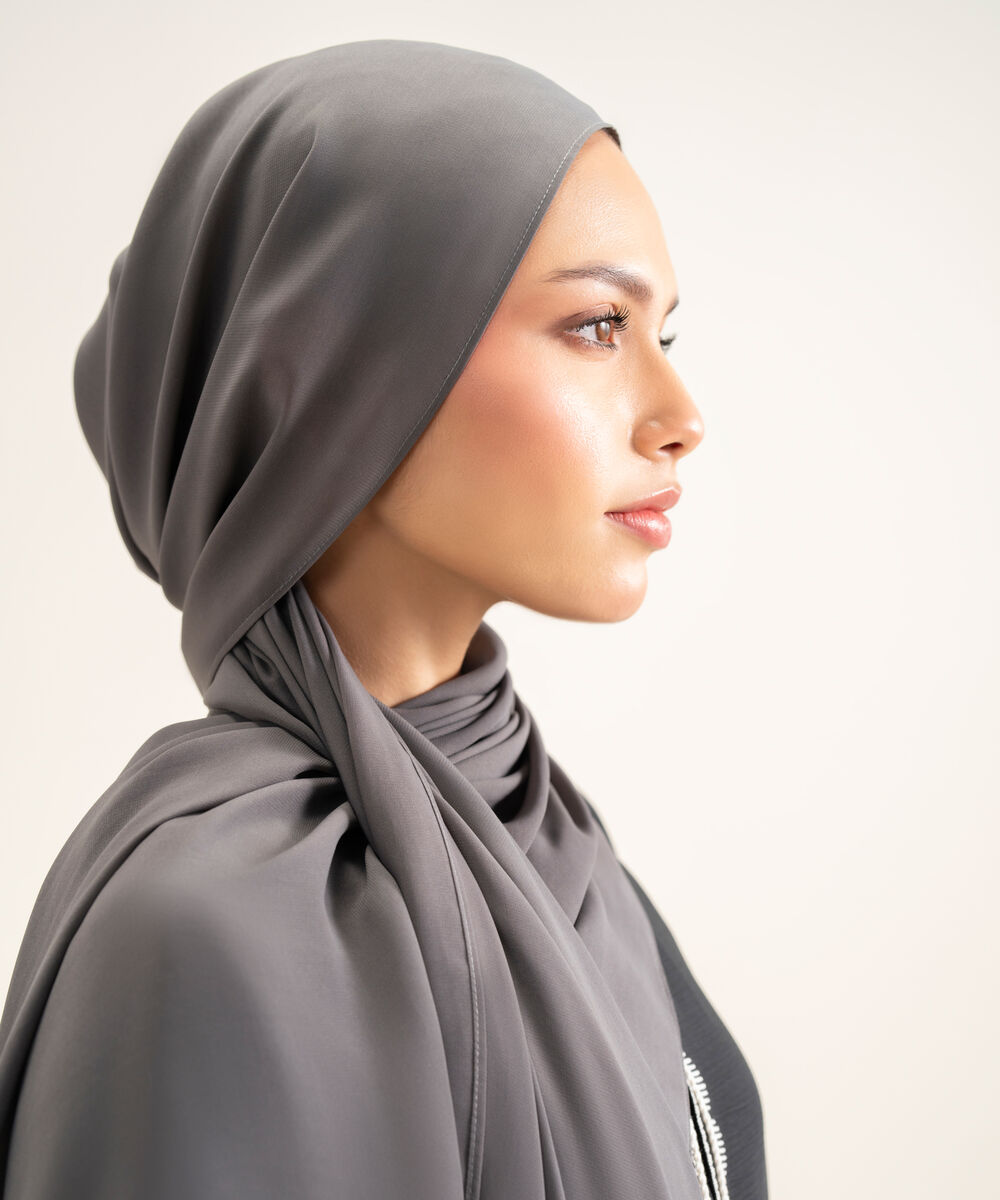 Women's Grey Basic Hijab