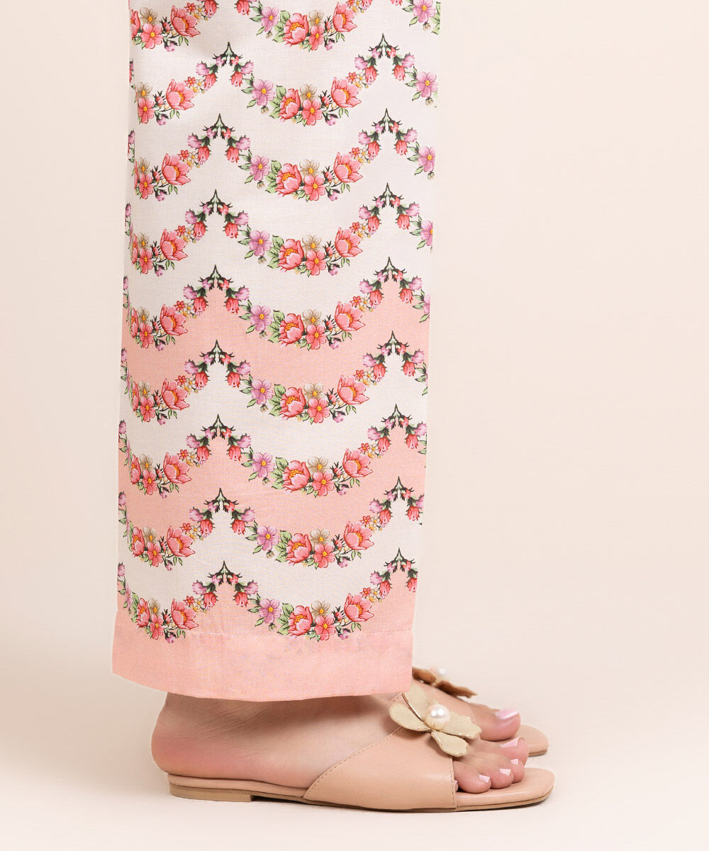 Woman - Multi Printed Cambric Straight Pants