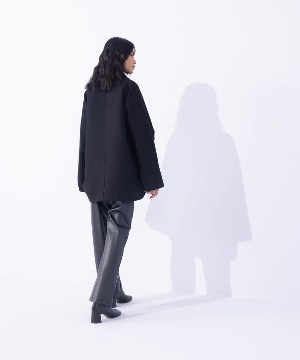 Woman - Black Cape Coat