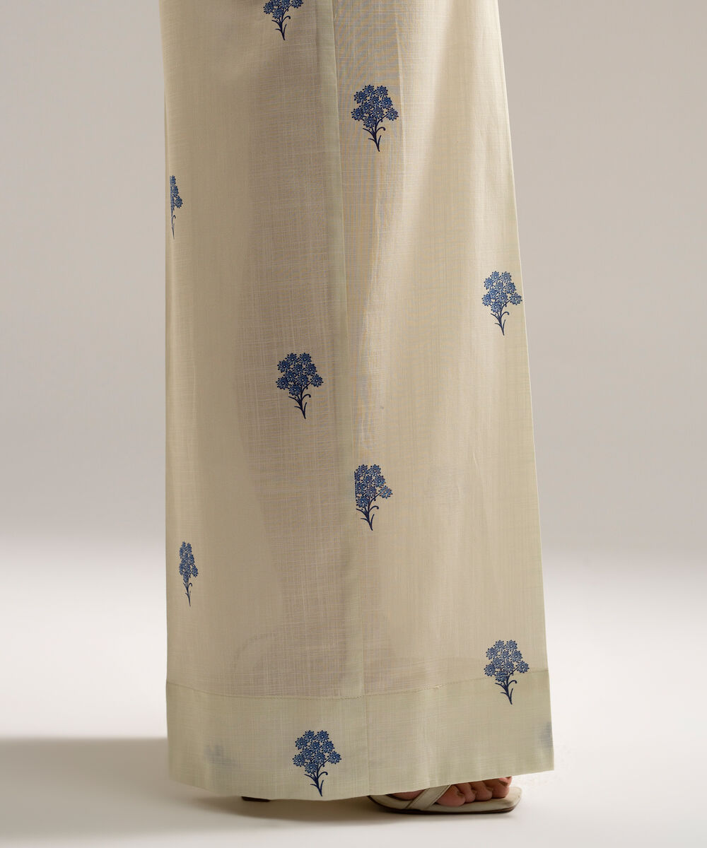 Women's RTW Cross Hatch Printed Off White Culottes