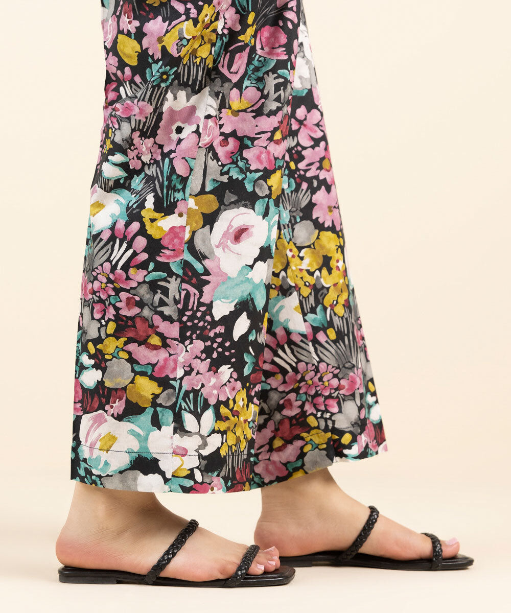 Woman - Multi Printed Cambric Straight Pants
