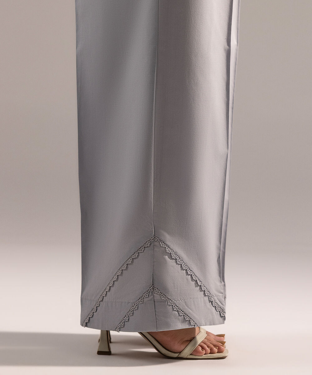Women's RTW Cambric Solid Grey Culottes