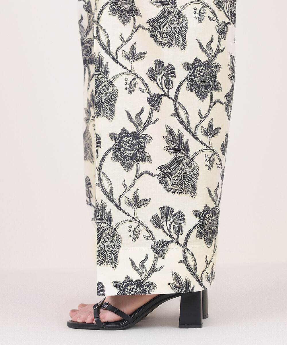 Women's RTW Cambric Multi Printed Farshi Shalwar