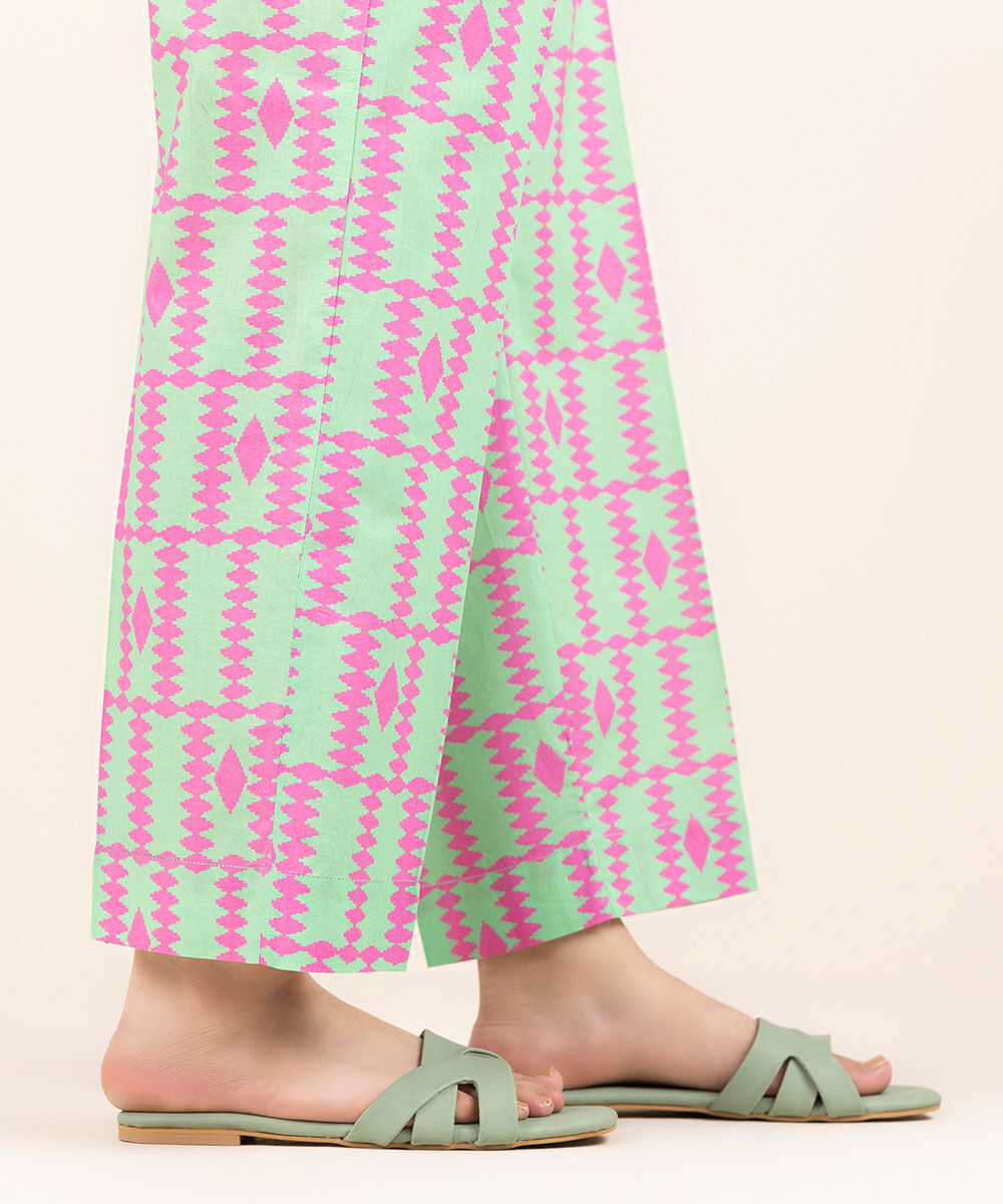 Woman - Multi Printed Cambric Straight Pants