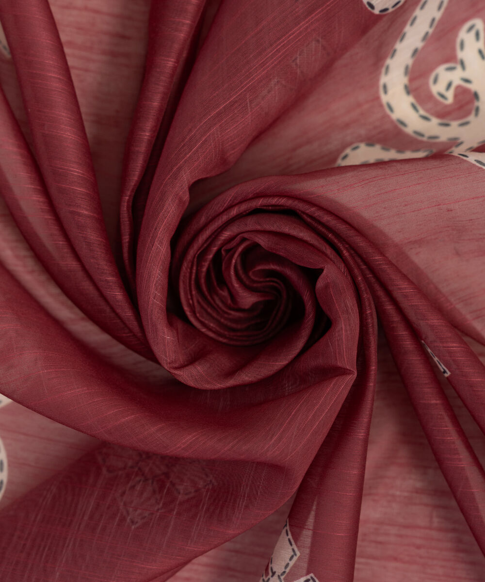 Manaar Printed Red Dupatta