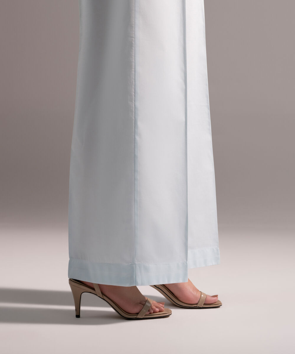Women's RTW Cambric Solid Blue Culottes