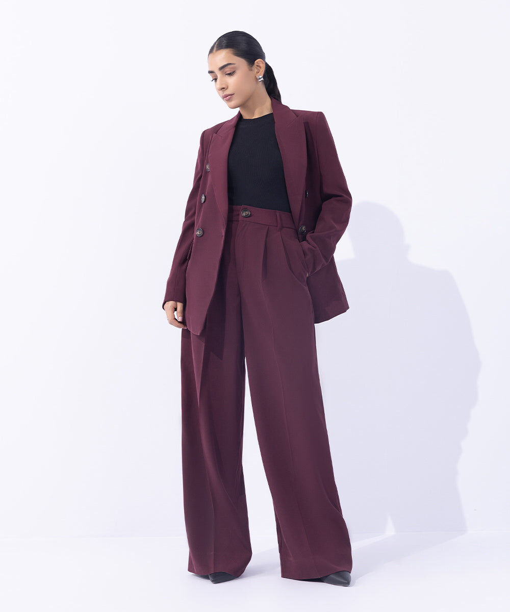 Woman - Red Tailored Double Breasted Blazer