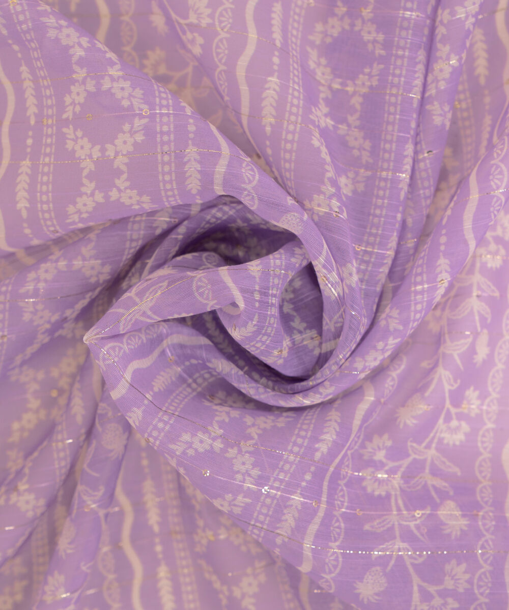 Manaar Purple Printed Dupatta
