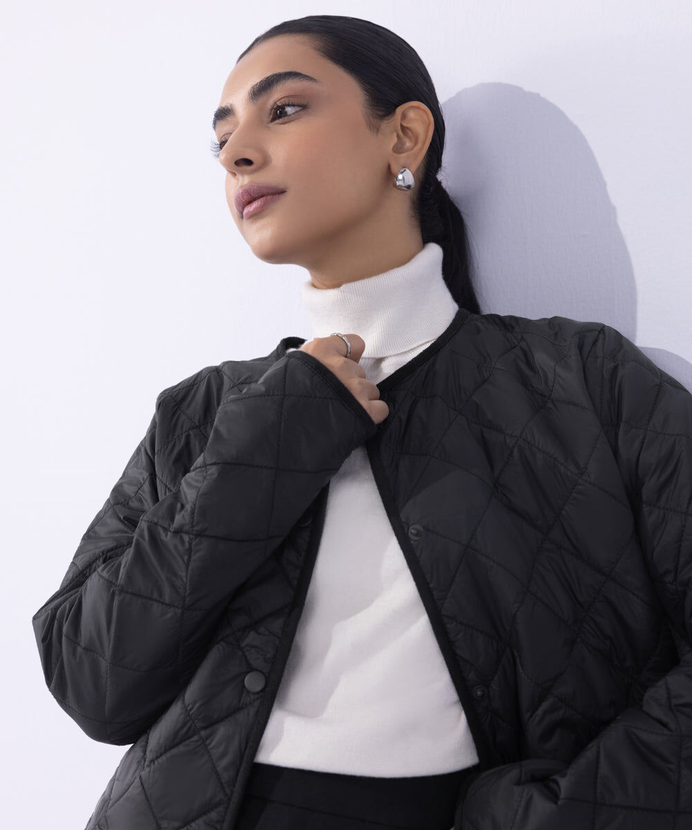 Woman - Black Light Quilted Jacket