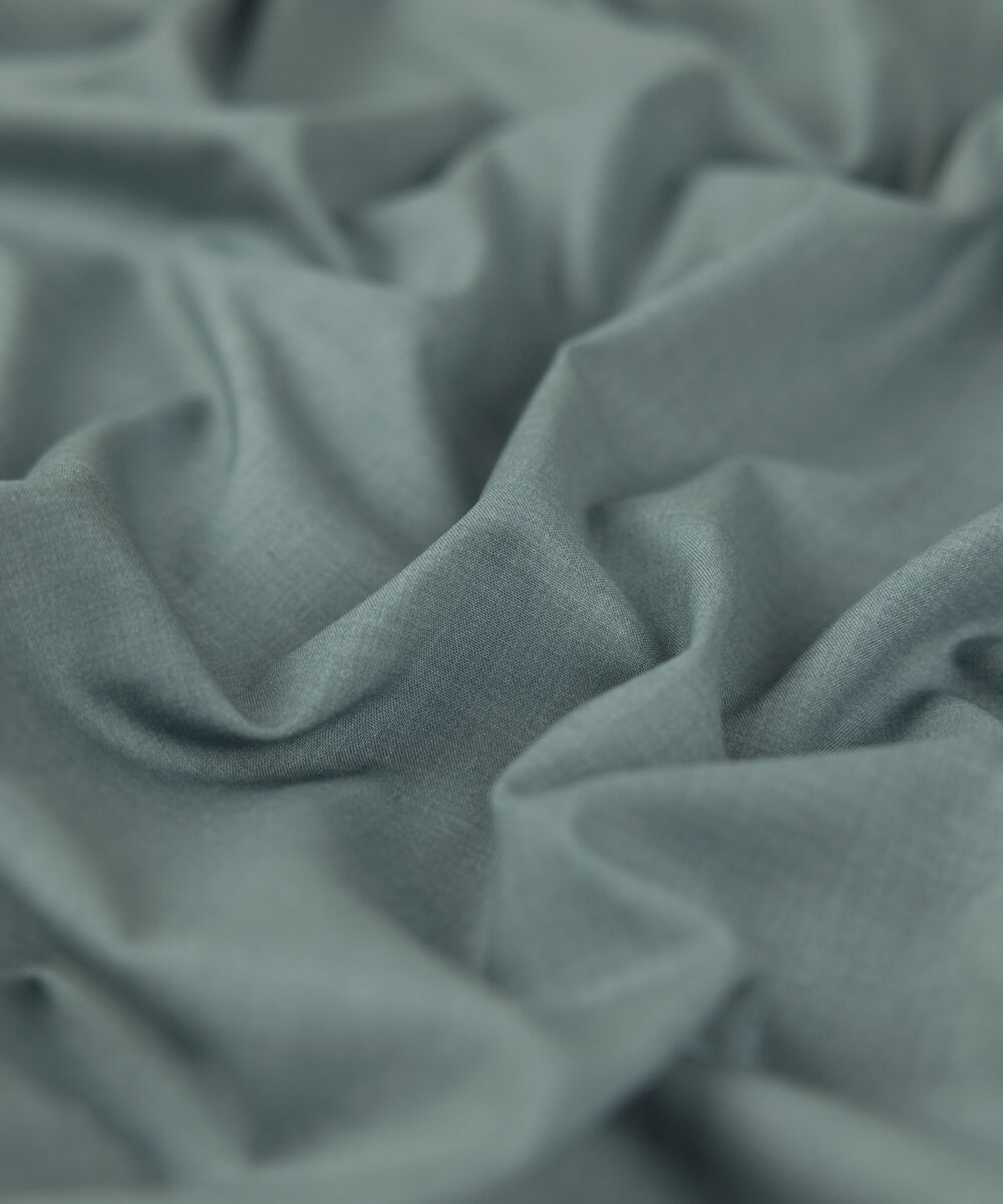 Men Unstitched Wash & Wear Green Full Suit Fabric