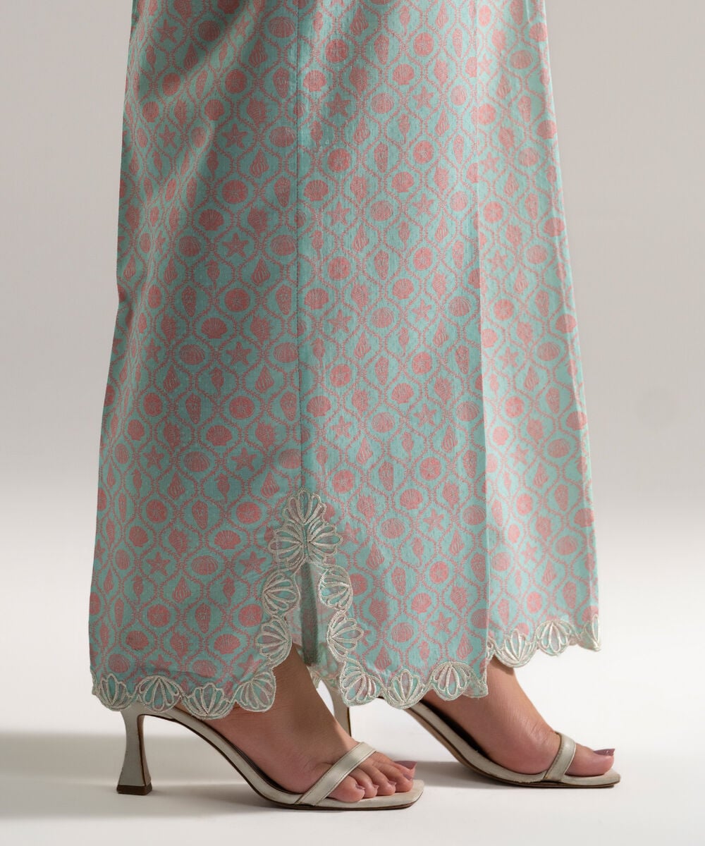 Women's RTW Dobby Embroidered Multi Culottes